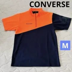 CONVERSE ハーフジップ ポロシャツ オレンジ ネイビー Mのサムネイル