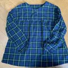 美品　無印良品　チェック　ブラウス　チュニック　120