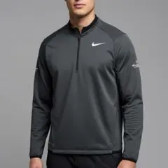 【NIKE】裏起毛ジップポケットハーフジップスウェットシャツ　ポリ系ジャージ