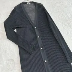Ballsey ボールジィ　シアーメッシュロングカーディガン　グレー　Sのサムネイル