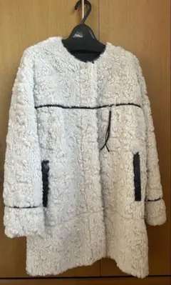 【プラチナコムサ】フェイクファーロングブルゾン