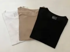 【着用1回】MUJI 天竺編みクルーネック Tシャツ 3枚セットのサムネイル