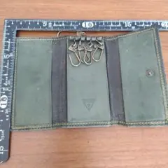アンティーク　GUESS レザー グリーン キーケース　キーホルダー５本設定