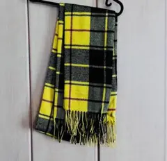 美品　大判マフラー　マスタード