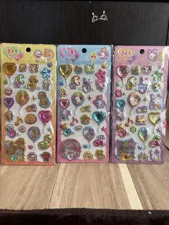 ぷくキラシール　なっとうちゃん　まじかる♡みゅーちゃん　フラフラらびちゃん