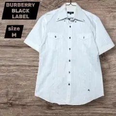 バーバリーブラックレーベル　半袖シャツ　白　ホワイト　2　M　匿名配送