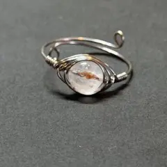 WR571FSS 天然石 パワーストーン ワイヤーリング ハーキマーダイヤモンド