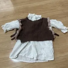 BREEZE ワンピース　ベスト付き80