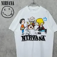 ニルヴァーナ PEANUTS キャラクター Tシャツ ホワイト XL 古着のサムネイル
