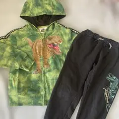 ⭐︎最終価格⭐︎ジュラシックワールド恐竜裏起毛パーカーとパンツ　２点セット　110