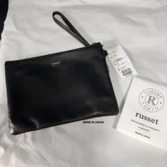 ラシット russet ブラック レザーポーチ クラッチ　未使用