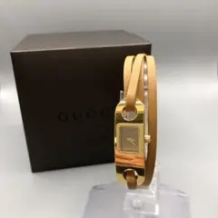 ジャンク　GUCCI 6100L　アナログ　腕時計　 ゴールド　バングル　不動