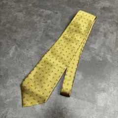 TIE'S FACTORY colors 日本製 総柄シルクネクタイ ゴールド