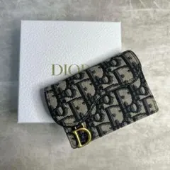 人気✨Christian Dior サドル カードケース 名刺入れ ネイビー