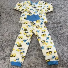 子供用パジャマ 110 車と重機柄 フリース