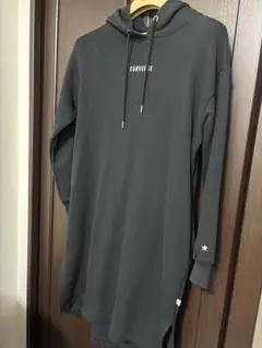 CONVERSE フード付きワンピース 黒