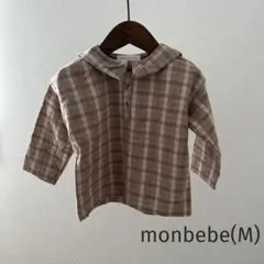 monbebe チェック　セーラートップス