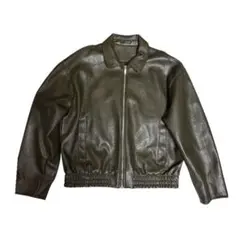 ZARA メンズ レザージャケット カーキ Lサイズのサムネイル