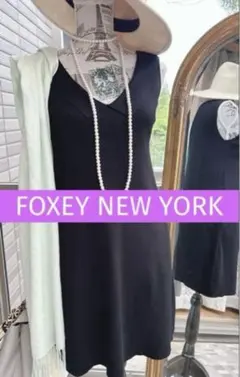 FOXEY NEWYORK デイジーエンジェル ニットワンピース ロゴプレート