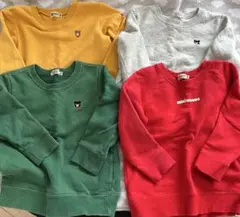 ミキハウス トレーナー 4点セット　ダブルビー、プッチーくん　ワンポイント刺繍