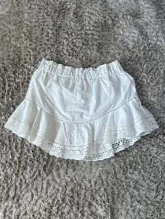 H&M ホワイト フレアミニスカート