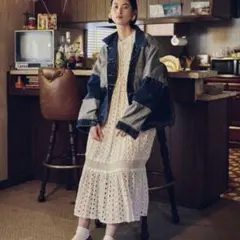 Freada/フリーダ　カットワーク刺繍ワンピース