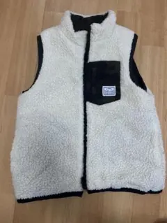 キッズ 迷彩リバーシブルボアベスト　Lサイズ　グローバルワーク