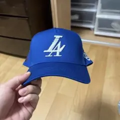 reference　LAロゴ刺繍キャップ 青色