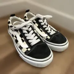 VANS キッズ スニーカー チェッカーフラッグ柄 19cm