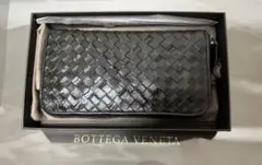 【本体のみ】ボッテガヴェネタ ラウンドファスナー/ラム＆パイソン/黒/1️⃣✨✨✨