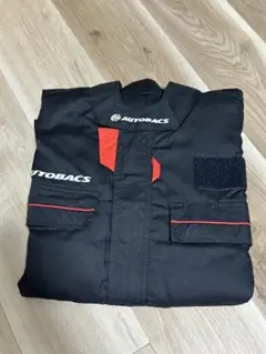AUTOBACS つなぎ 作業着 ブラック×レッド　XLのサムネイル