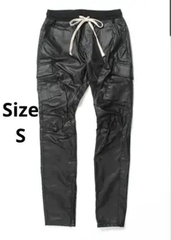 mnml CARGO DRAWCORD PANTS | WAXED BLACK