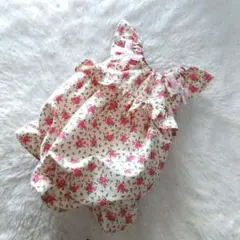 犬服花柄バルーン