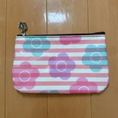 マリークワント 花柄　ポーチ　ボーダー