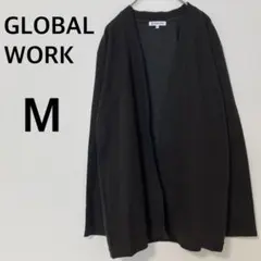 グローバルワーク カーディガン 【M】羽織り コットン混 シンプル 無地