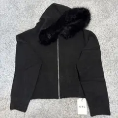 GRL ファーフードニットパーカーのサムネイル