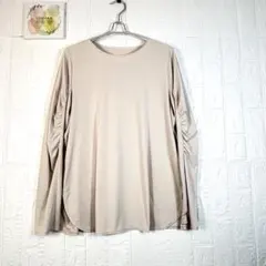 トランスワーク　薄手　トップス 　カットソー 長袖　グレー　46