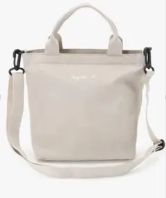 アニエスベー　キッズロゴハンドバッグ　ベージュ