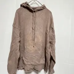 LOVE TREE Mサイズ フード付きパーカーブラウン