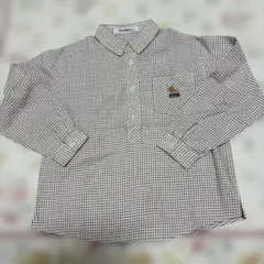 familiar★チェック柄 長袖シャツ 120