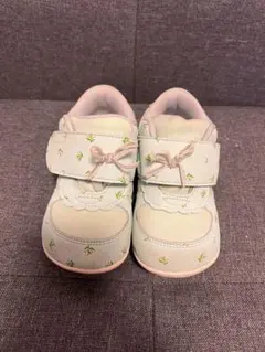 ムーンスター　キャロット　花柄プリント ベビーシューズ　14センチ