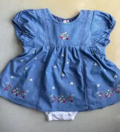petit main デニム刺繍ロンパース 70 様専用