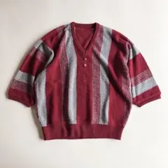 used レトロ ボルドー サマーニット 古着 ヴィンテージ vintage