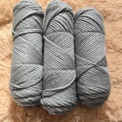 ふわふわアルパカ毛糸　ライトグレー　300g　編み物　手芸素材