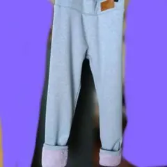 ライトグレー フリース裏地 ボア♥スウェットレギンスパンツ