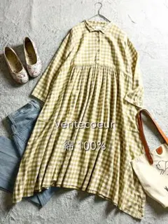 試着のみ ヴェリテクール コットンワンピース チェック フリーサイズ ロング 2025年最新】Veritecoeur レディース ロングワンピースの人気