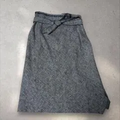 膝丈スカート ラメ入り リボン アシンメトリー 9号