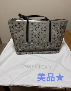 【希少★美品】 JIMMY CHOO ピムリコ　スタッズ レザー トートバッグのサムネイル