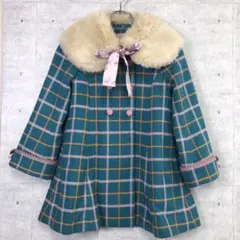 Shirley Temple レトロ キッズ古着 メルトン チェックダブルコート