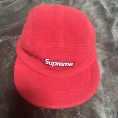 Supreme フリース キャップ レッド